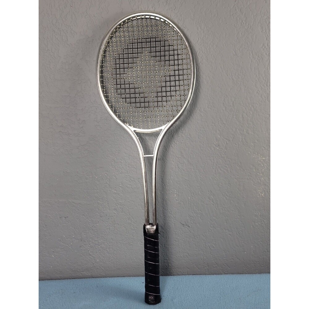 Spalding No.52-2952 FN aluminum tennis racquet, 4 1/4, original leather grip Vtg